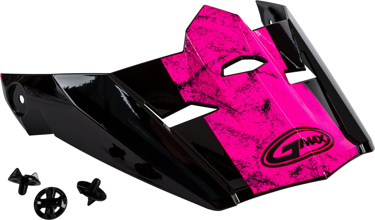 GMAX Visor W/Screws Dominant Mx-46 Black/Pink/White Md-2x G046894