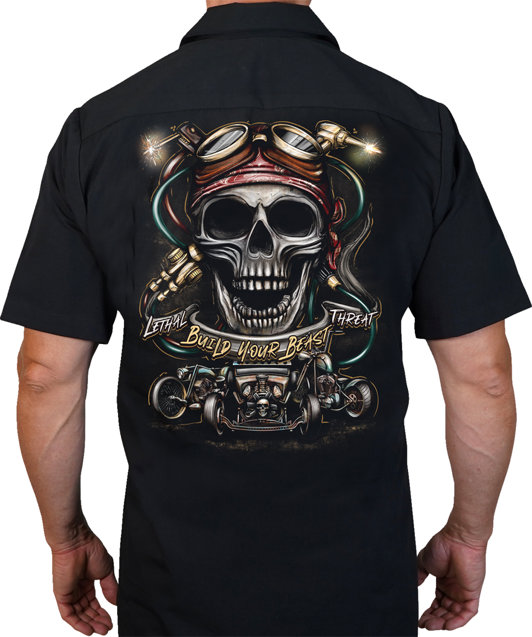 LETHAL THREAT Build Your Beast Shop Shirt - Black - Medium DG60178M