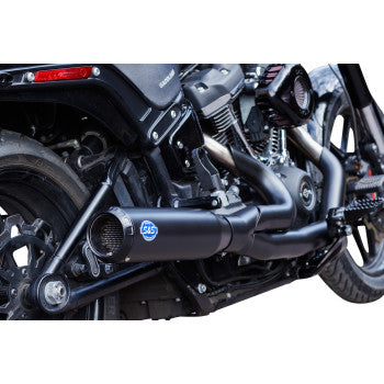 S&S CYCLE 2-into-1 Qualifier Exhaust System - Race Only - Black 550-1106
