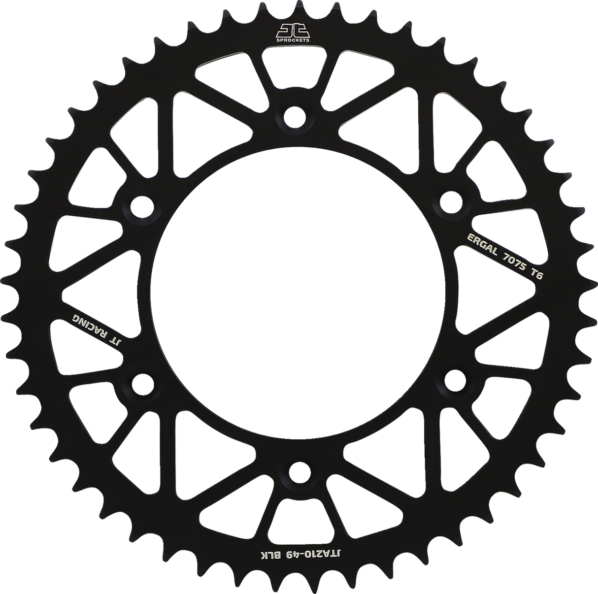 JT SPROCKETS Rear Sprocket - Honda - Black - 49 Tooth JTA210.49BLK