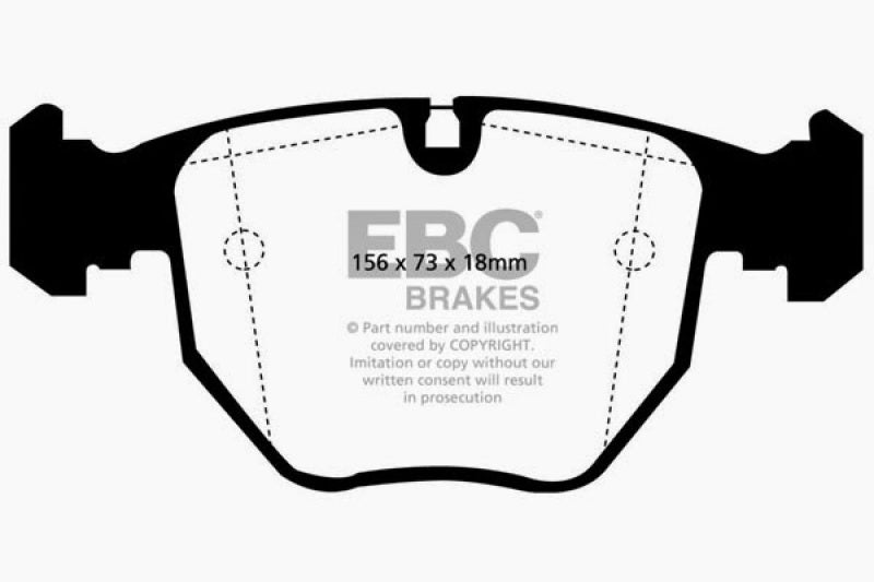 EBC 00-04 BMW M5 5.0 (E39) Redstuff Front Brake Pads DP31036C