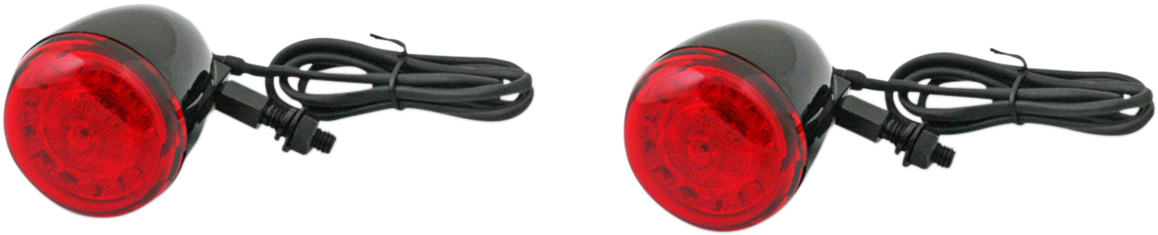 CUSTOM DYNAMICS ProBEAM® Universal Turn Signals - Gloss Black/Red PB-UNV-RTS-RR-B