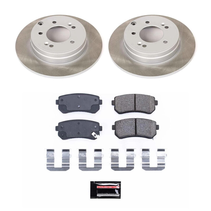 Power Stop 14-16 Kia Cadenza Rear Semi-Coated Rotor Kit