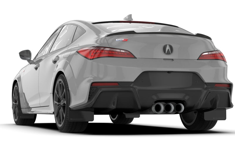 Rally Armor 23-24 Acura Integra Type S Black Mud Flap w/ Dark Grey Logo MF129-UR-BLK-DGRY