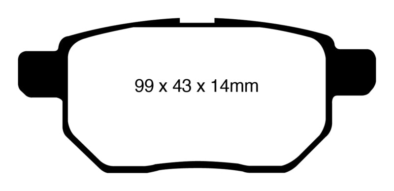 EBC 09-10 Pontiac Vibe 1.8 Yellowstuff Rear Brake Pads DP41947R