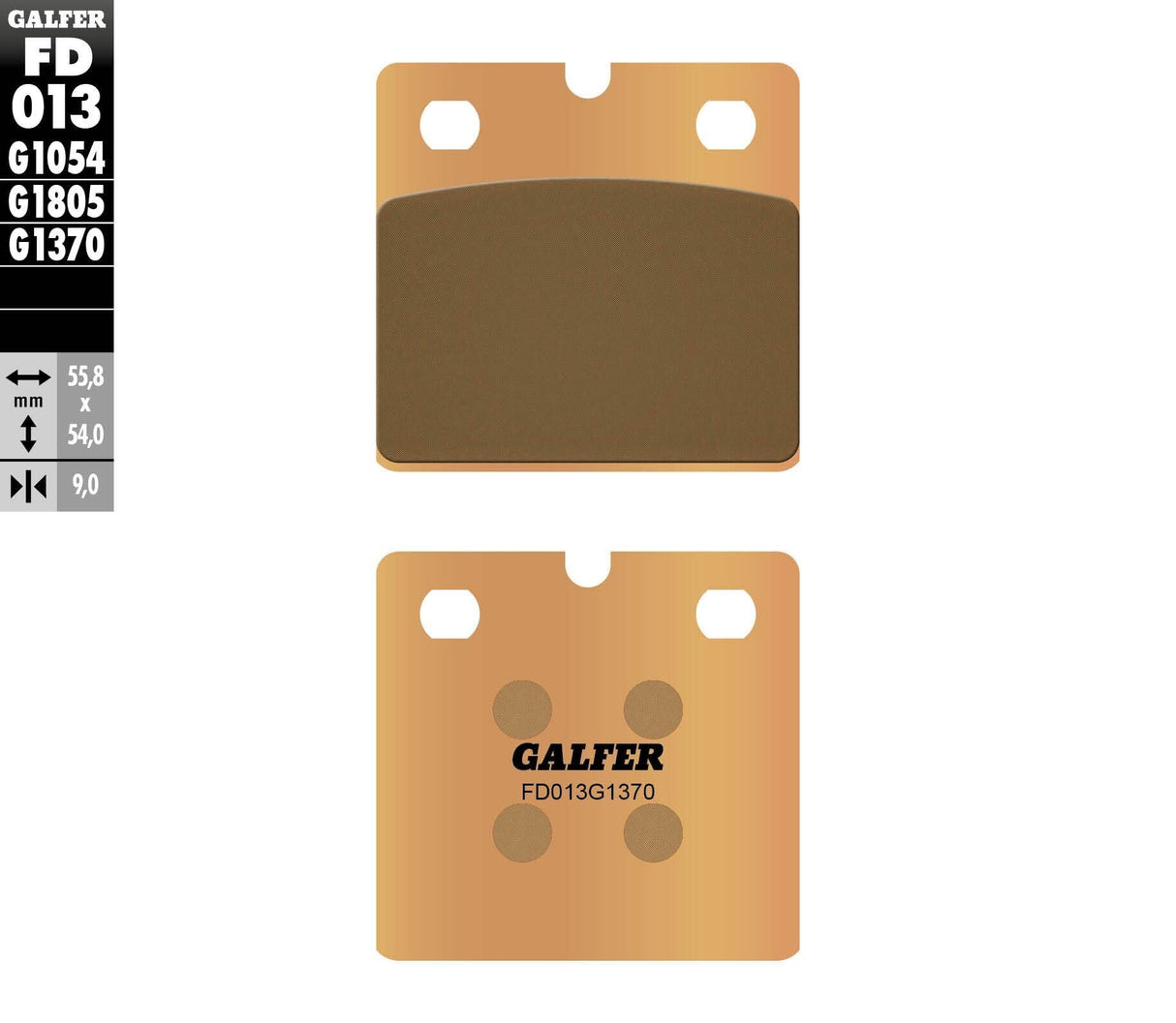 GALFER Brake Pads Sintered Fd013g1370 FD013G1370