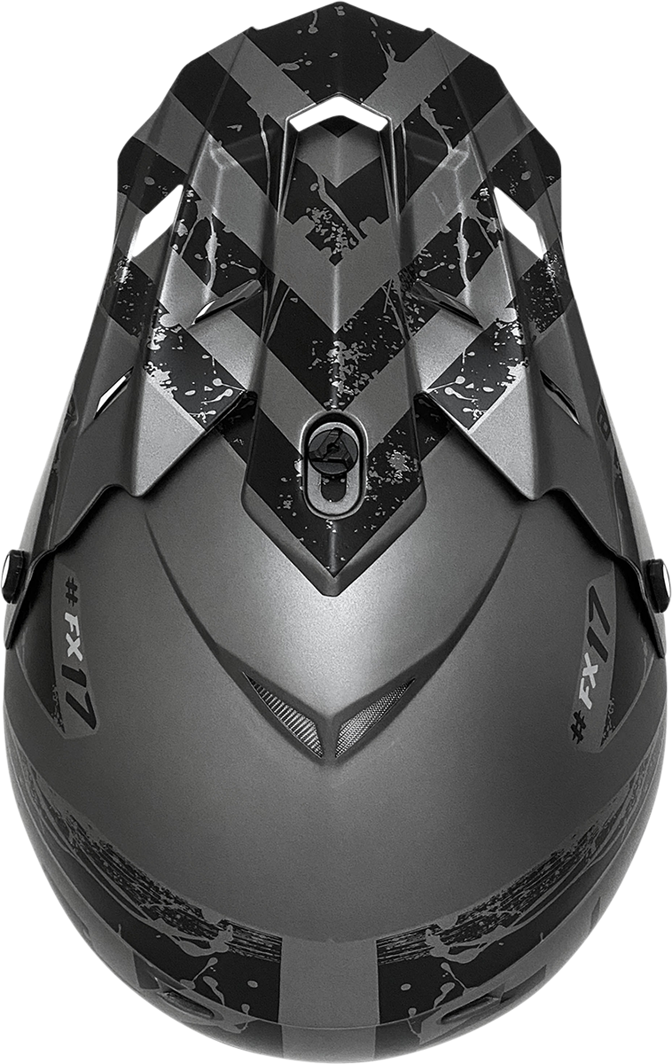 AFX FX-17Y Helmet - Attack - Frost Gray/Matte Black - Medium 0111-1397