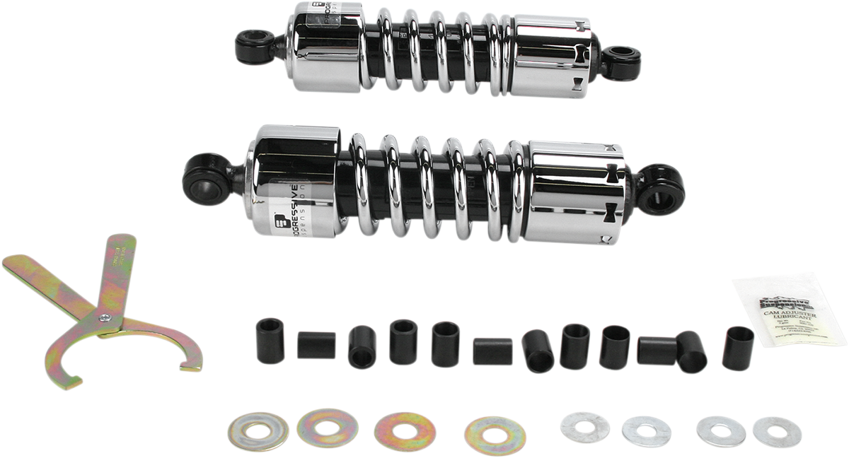 PROGRESSIVE SUSPENSION Shocks - 412 Cruiser Series - Chrome - 11" - Standard 412-4204C