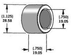 HARDDRIVE Axle Spacer Zinc 43654-86a 3/4"X0.75" 339304