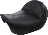 SADDLEMEN Dominator Solo Seat - Stitched - Black w/ Gray Stitching - FL/FX '06-'17 806-04-0042