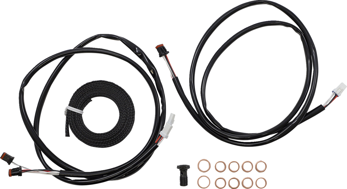 LA CHOPPERS Cable Kit - 18" - 20" Ape Hanger Handlebars - ABS - Midnight LA-8056KT3-19M