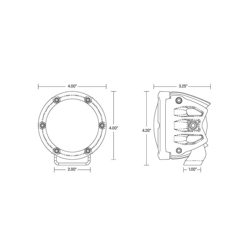 Rigid Industries 360-Series 4in LED Off-Road Diffused Beam - RGBW Backlight (Pair) 36400