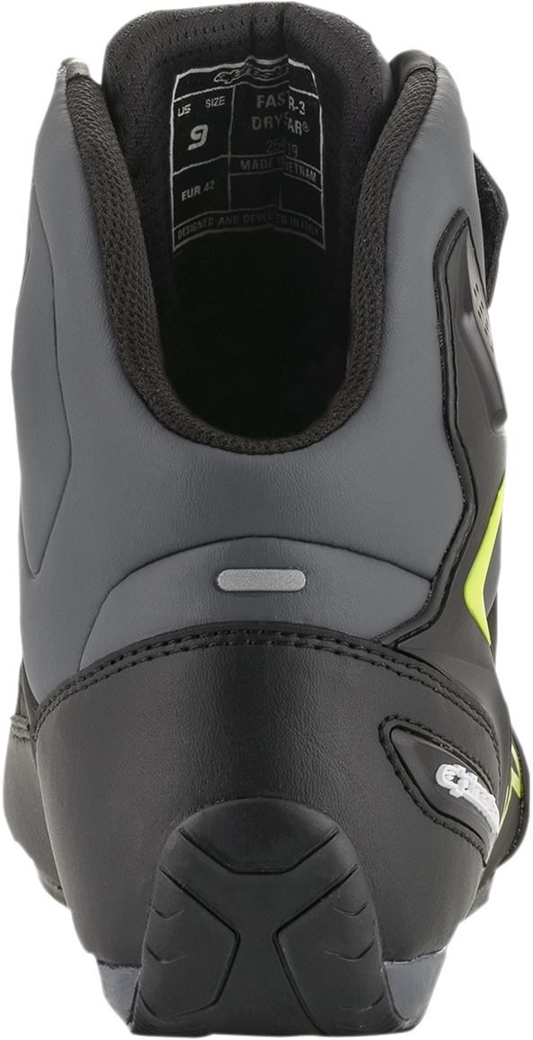 ALPINESTARS Faster-3 Drystar® Shoes - Black/Gray/Yellow - US 7 2540719175-7