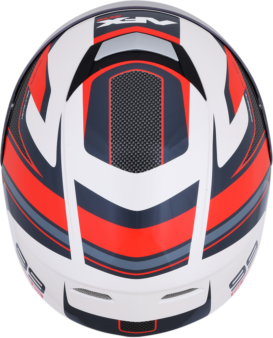 AFX FX-99 Helmet - Recurve - Pearl White/Red - Small 0101-11126