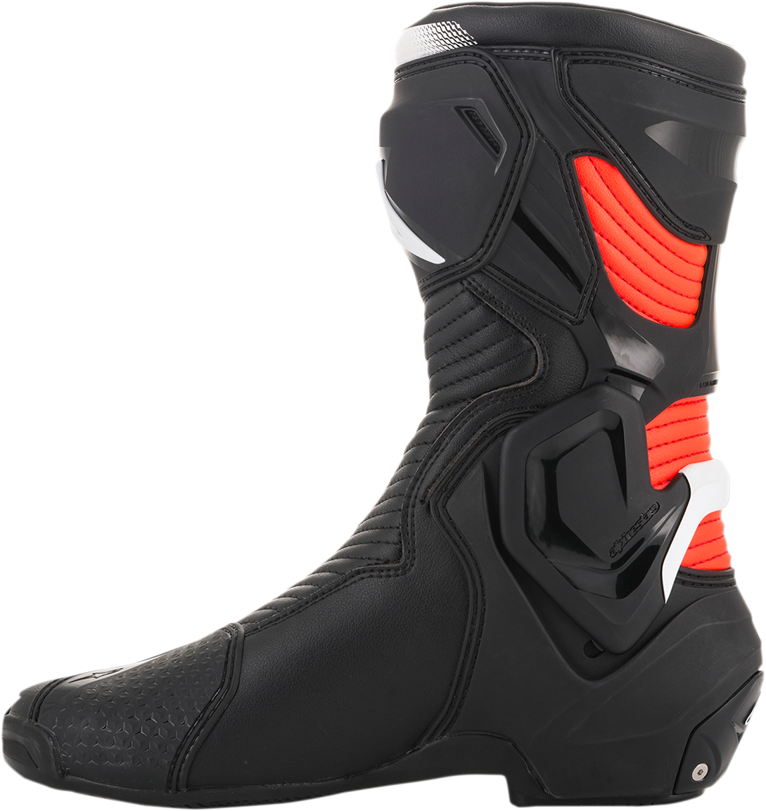 ALPINESTARS SMX+ Boots - Black/White/Red Fluorescent - US 8 / EU 42 2221019-1231-42