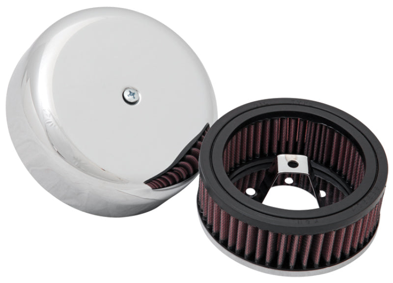 K&N 4in ID / 5.25in OD / 2in H Custom Assembly Filter designed to fit Harley-Davidson Motorcycles RK-320B