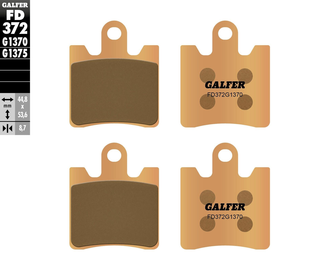 GALFER Brake Pads Sintered Fd372g1370 FD372G1370