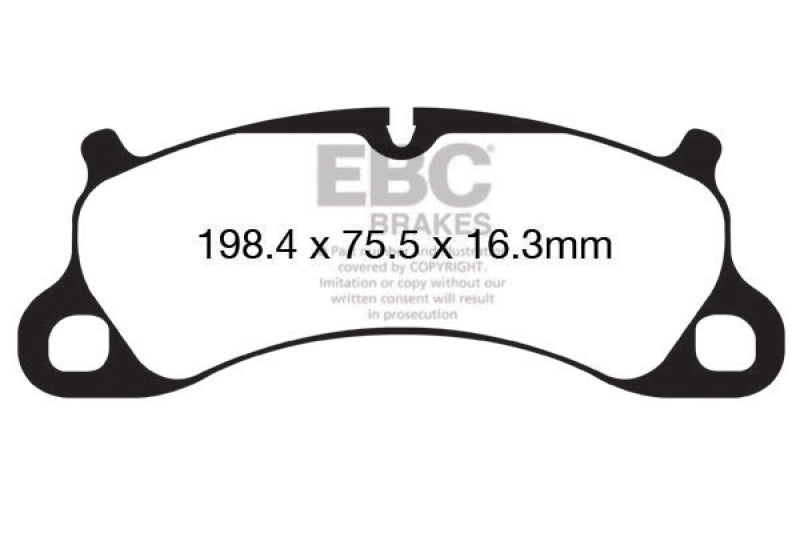 EBC 12-15 Porsche 911 (991) (Cast Iron Rotor only) 3.8 Carrera S Redstuff Front Brake Pads DP32144C