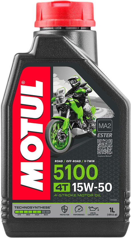 MOTUL 5100 4T Synthetic Blend Oil - 15W-50 - 1L 104080