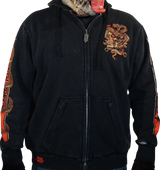 LETHAL THREAT Venom & Velocity Zip-Up Hoodie - Black - Medium HD84075M