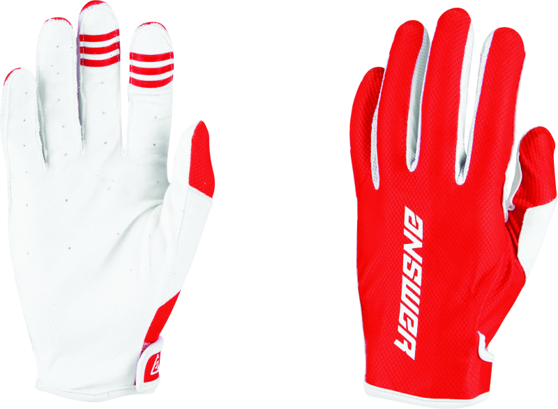 Answer Ascent Glove Red/White Youth - Large 446574