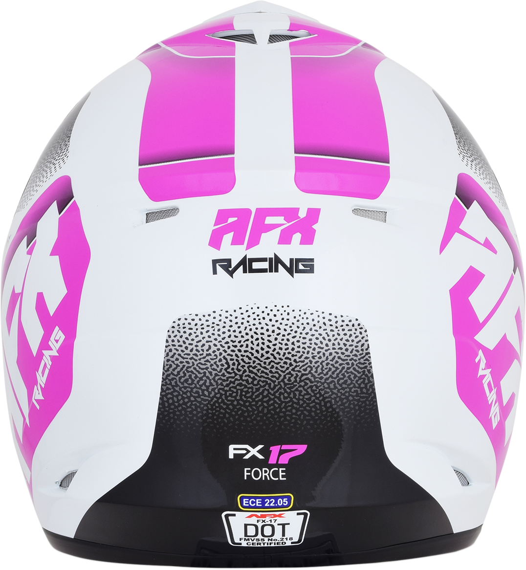 AFX FX-17 Helmet - Force - Pearl White/Fuchsia - Medium 0110-5257