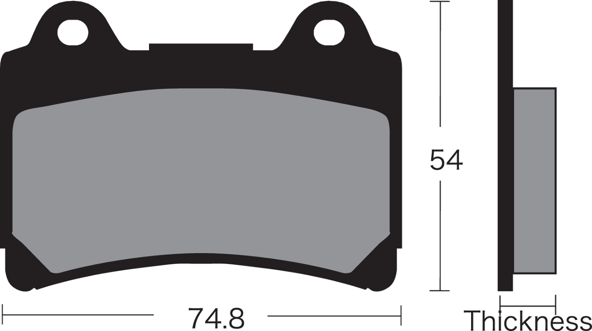 VESRAH Semi-Metallic Brake Pads - VD-242 VD-242