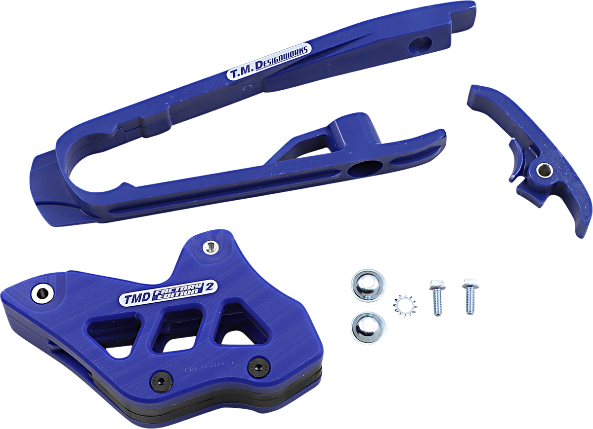 T.M. DESIGNWORKS Chain Guide/Slider - KTM/Husqvarna/Gas Gas - Blue DCK-KT4-BUS