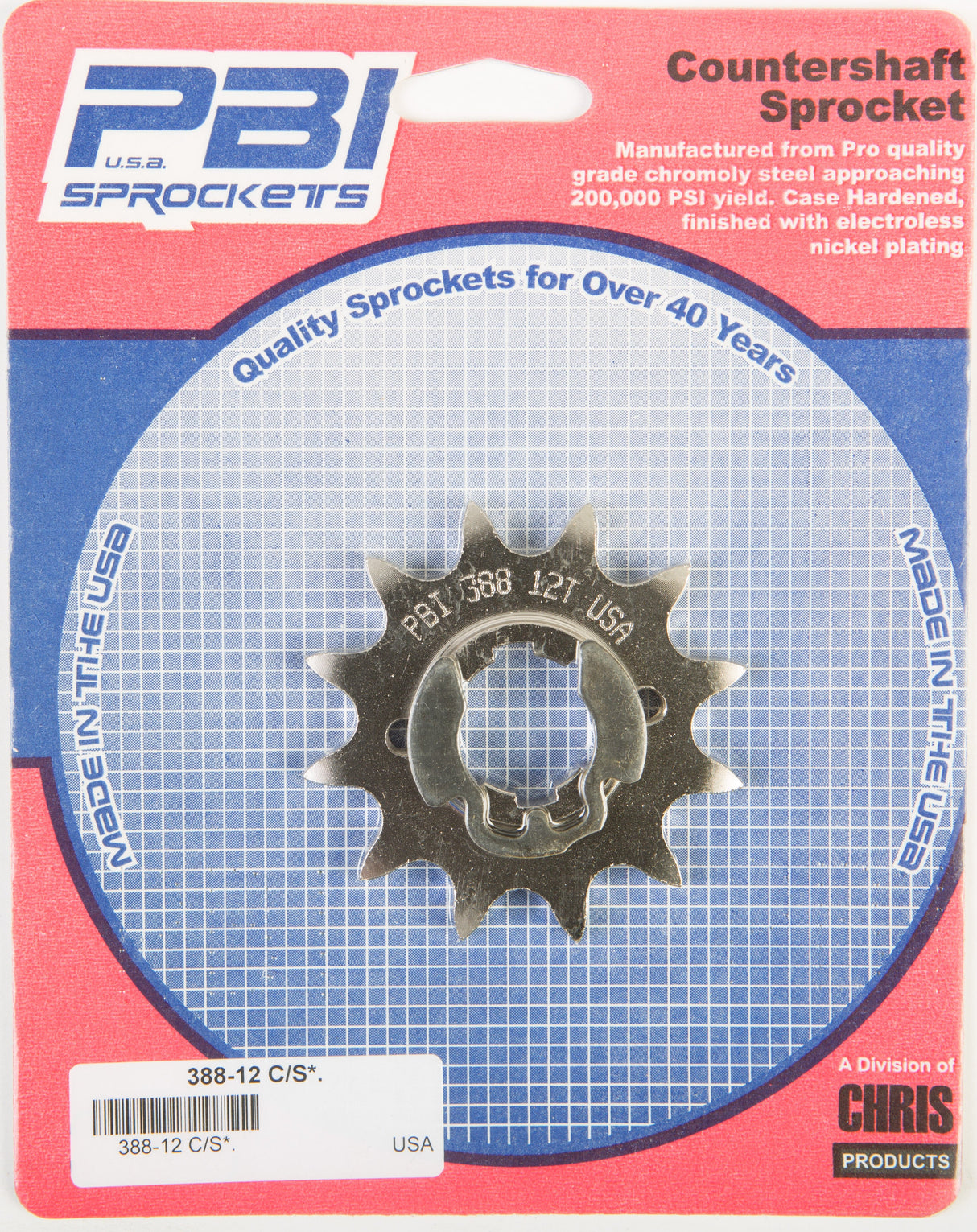 PBIFront Cs Sprocket Steel 12t-520 Hon388-12