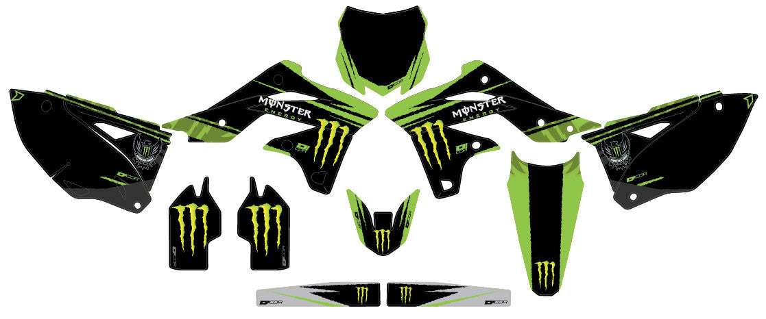 D-COR Monster Energy Kxf 250 '13-16 Complete Graphic Kit 20-20-228