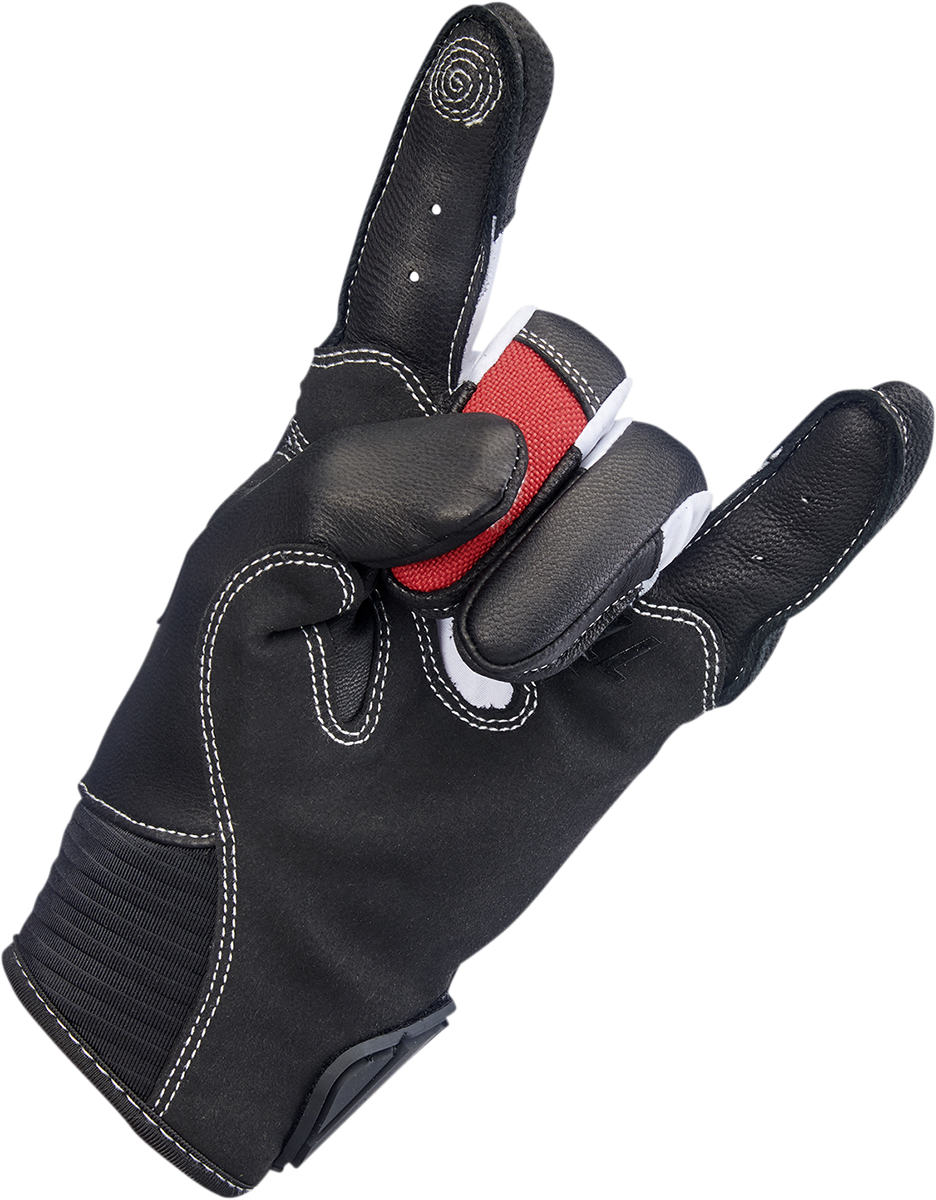 BILTWELL Bridgeport Gloves - Red - Small 1509-0801-302