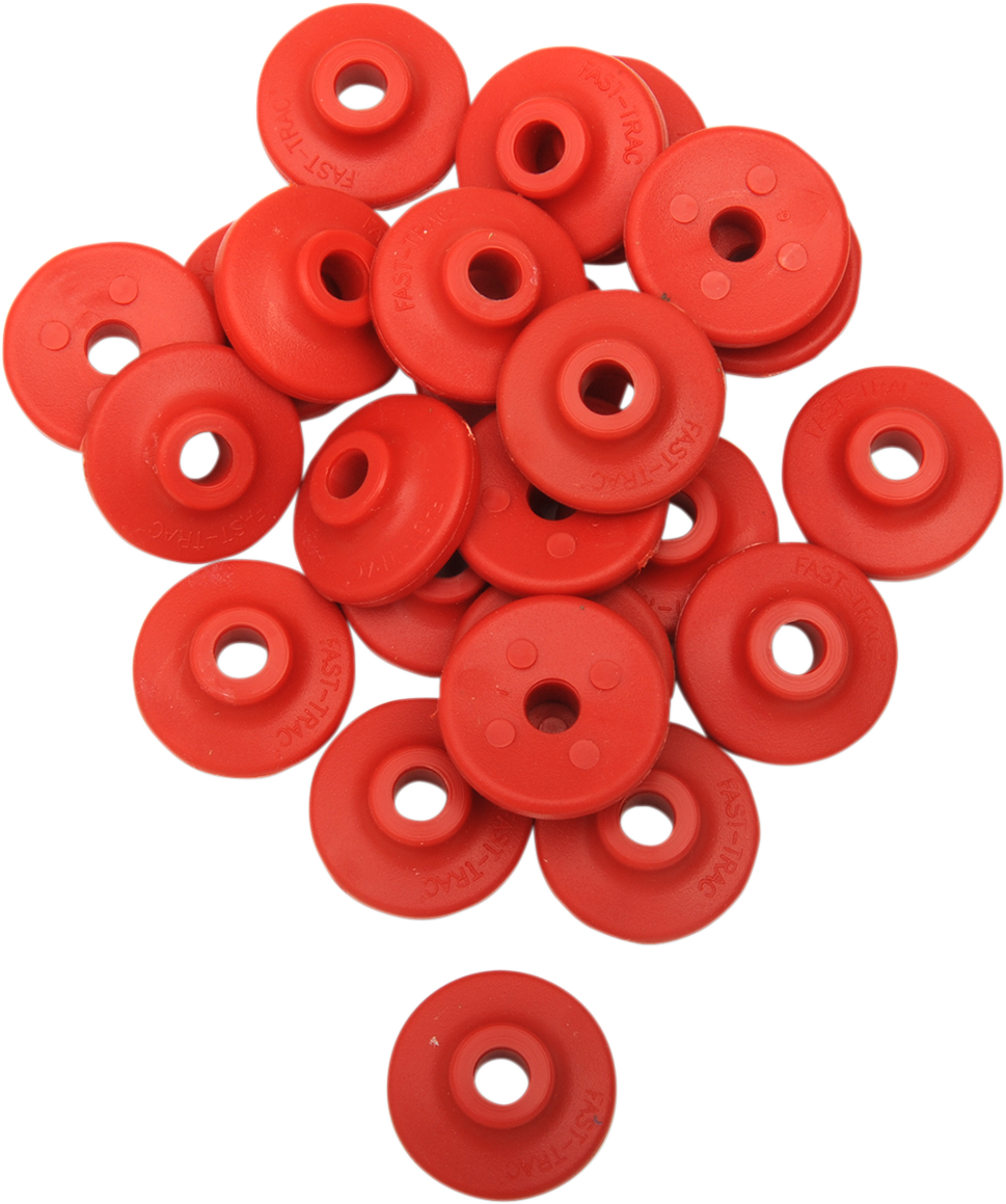 FAST-TRAC Extra Large Backer Plates - Red - Round - 24 Pack 605RR-24