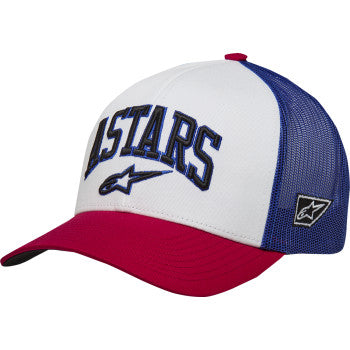 ALPINESTARS Dunker Hat - White/Red/Blue - One Size 1214-81717-2372-OS