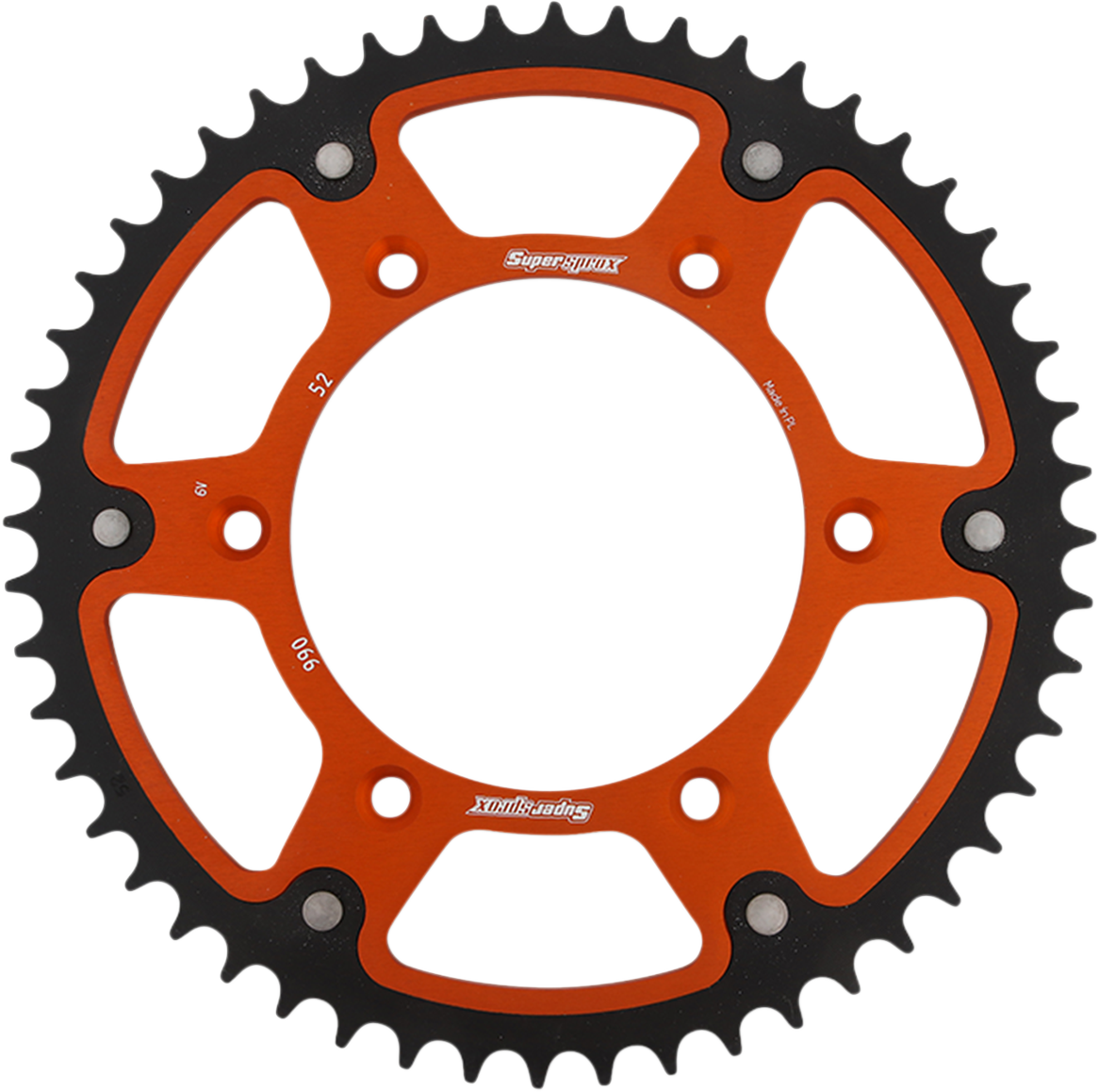 SUPERSPROX Stealth Rear Sprocket - 52 Tooth - Orange - Husaberg/Husqvarna/KTM RST-990-52-ORG