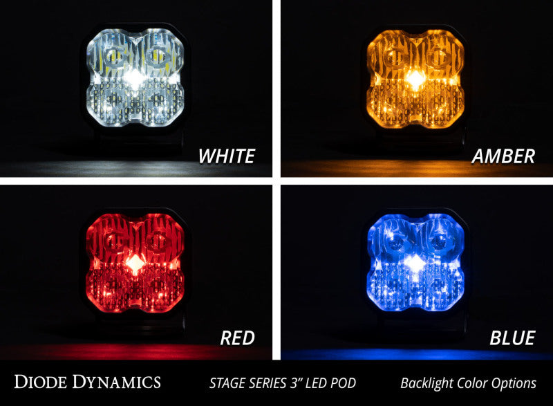 Diode Dynamics SS3 LED Pod Max - White SAE Fog Standard (Single)