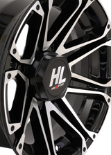 HIGH LIFTER Wheel - HL3 - Front/Rear - Gloss Black w/Machined - 14x7 - 4/156 - 4+3 (+5 mm) 14HL03-1156