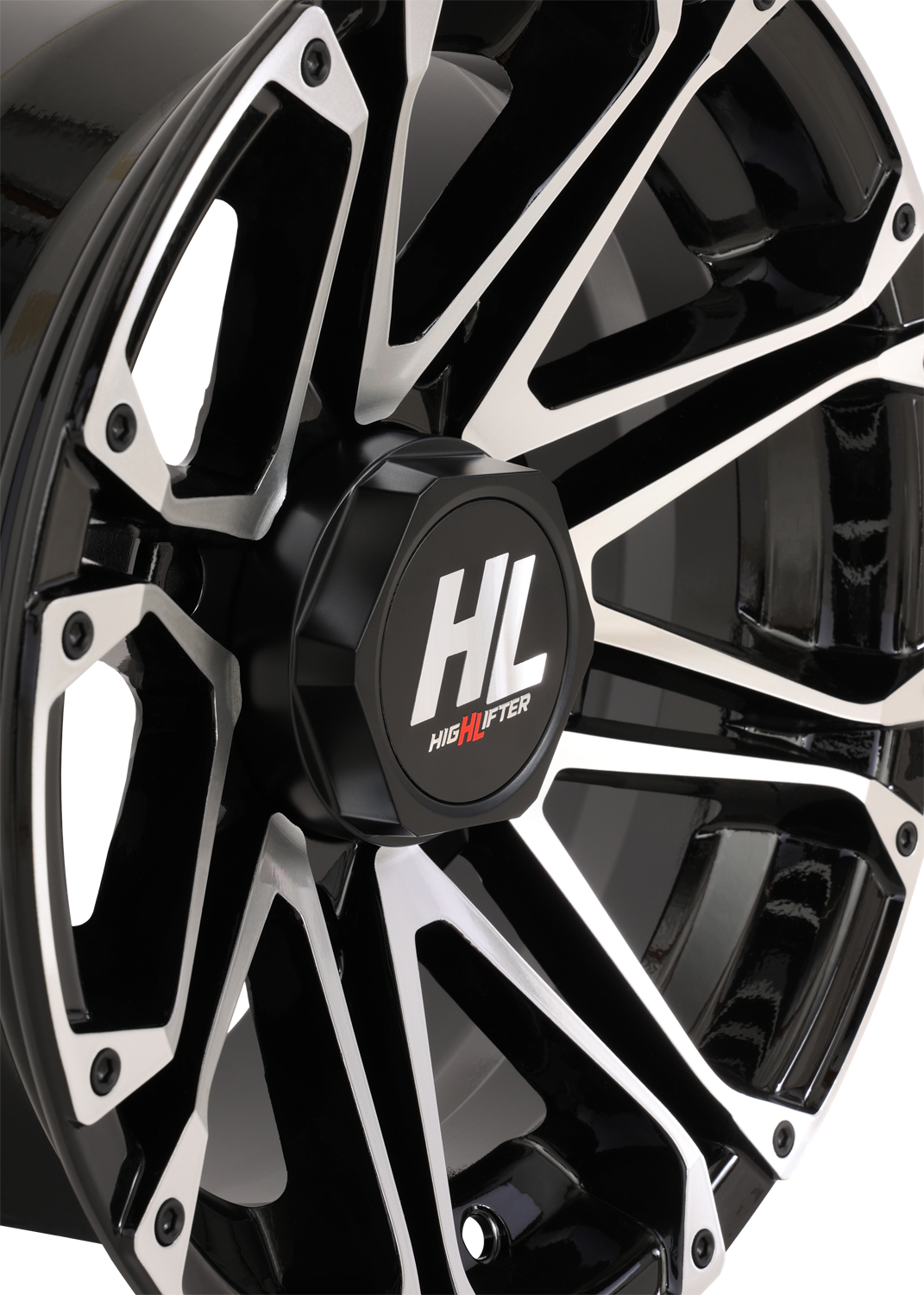 HIGH LIFTER Wheel - HL3 - Rear - Gloss Black w/Machined - 14x7 - 4/110 - 2+5 (-47 mm) 14HL03-1111