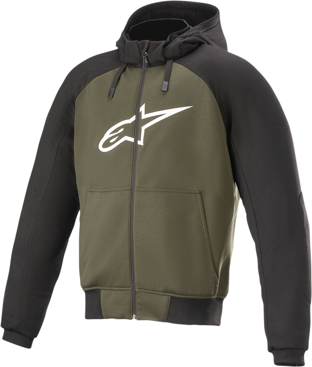 ALPINESTARS Chrome Hoodie - Black/Green - 4XL 4200918-1681-4X