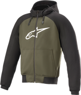 ALPINESTARS Chrome Hoodie - Black/Green - 2XL 4200918-1681-2X