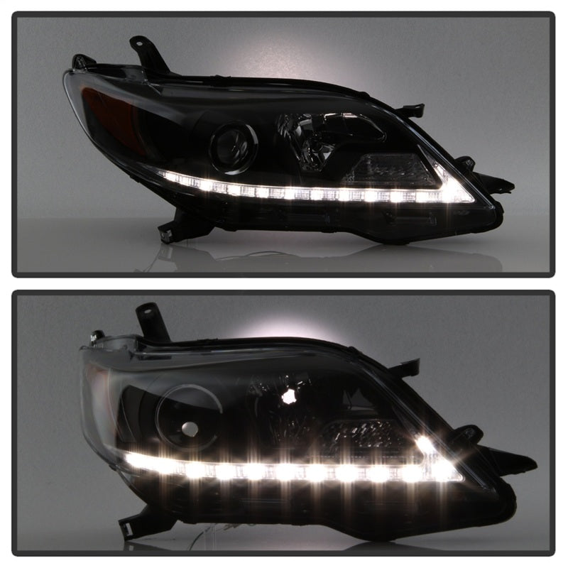 Spyder Toyota Sienna 2011-2014  Projector Headlights - DRL LED - Black PRO-YD-TSEN11-DRL-BK 5083982