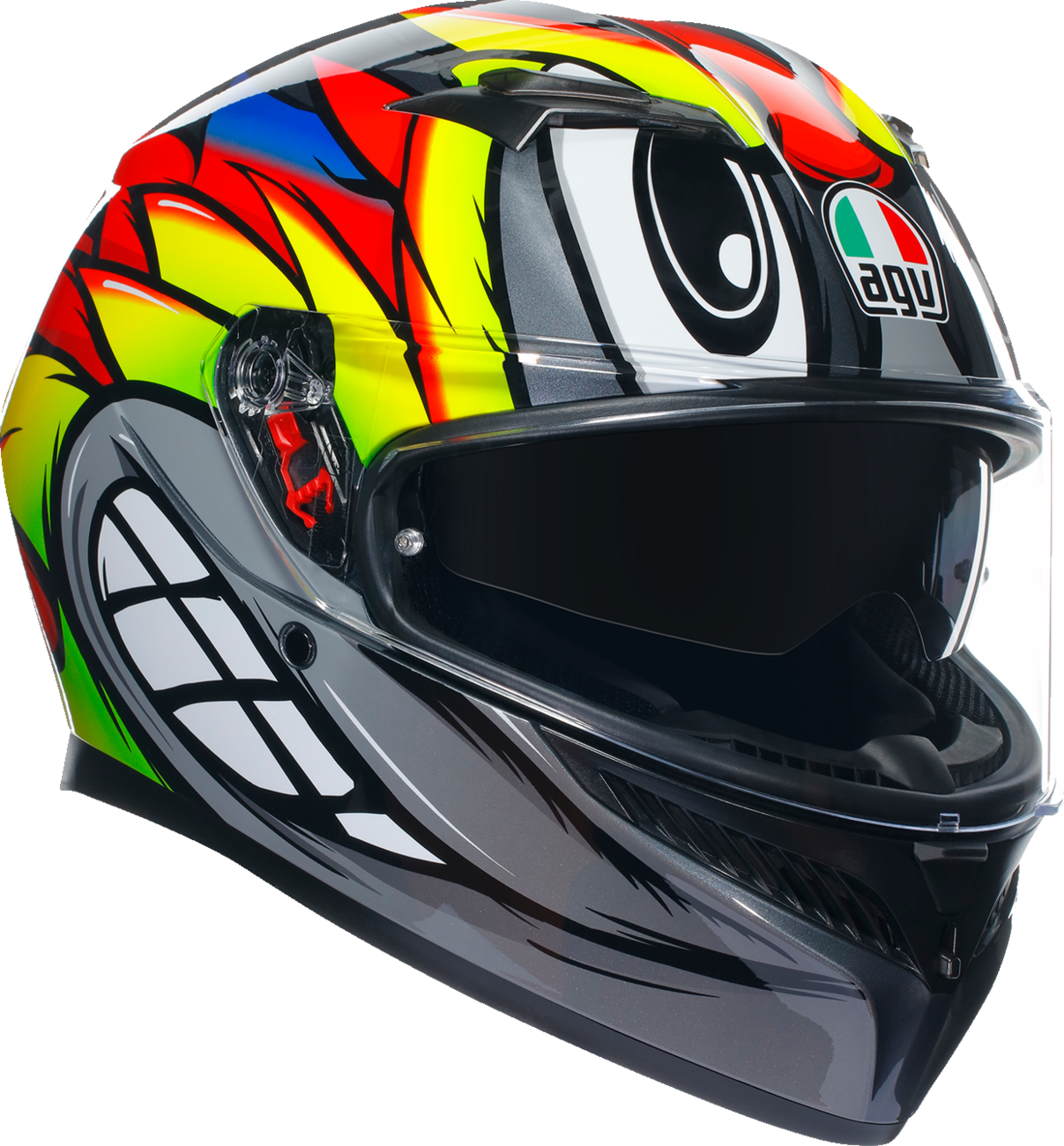 AGV K3 Helmet - Birdy 2.0 - Gray/Yellow/Red - Small 2118381004012S