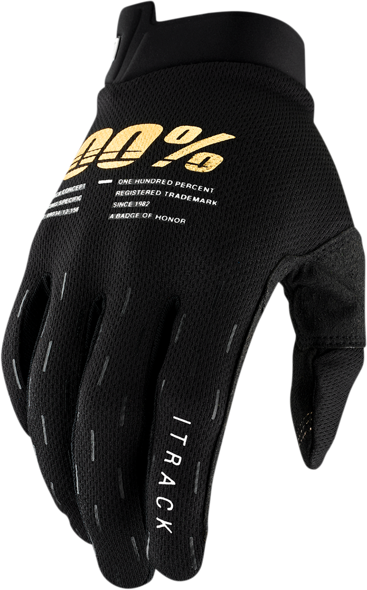 100% iTrack Gloves - Black - Medium 10008-00006