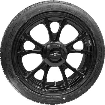 COASTAL MOTO Largo 3D Rear Wheel - Black (18") | Falken Tire (215/45ZR18) - Trike PKG-LGO-187T-SB