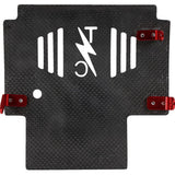 THRASHIN SUPPLY CO. Skid Plate - Carbon Fiber/Forged - With Red Brackets - FLHX/FLTRX TSC-3035-2