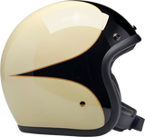 BILTWELL Bonanza Helmet - Gloss Vintage White/Black Scallop - Small 1001-559-202