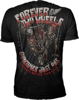 LETHAL THREAT Forever Two Wheels T-Shirt - Black - Large LT20898L