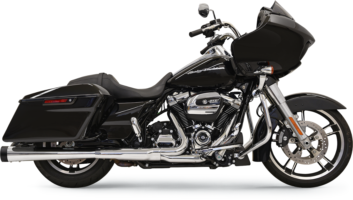 BASSANI XHAUST DNT Megaphone Muffler - Chrome/Black  Glide  2017-2019  1F572DNT5