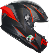 AGV K6 S Helmet - Slashcut - Black/Gray/Red - Large 2118395002014L