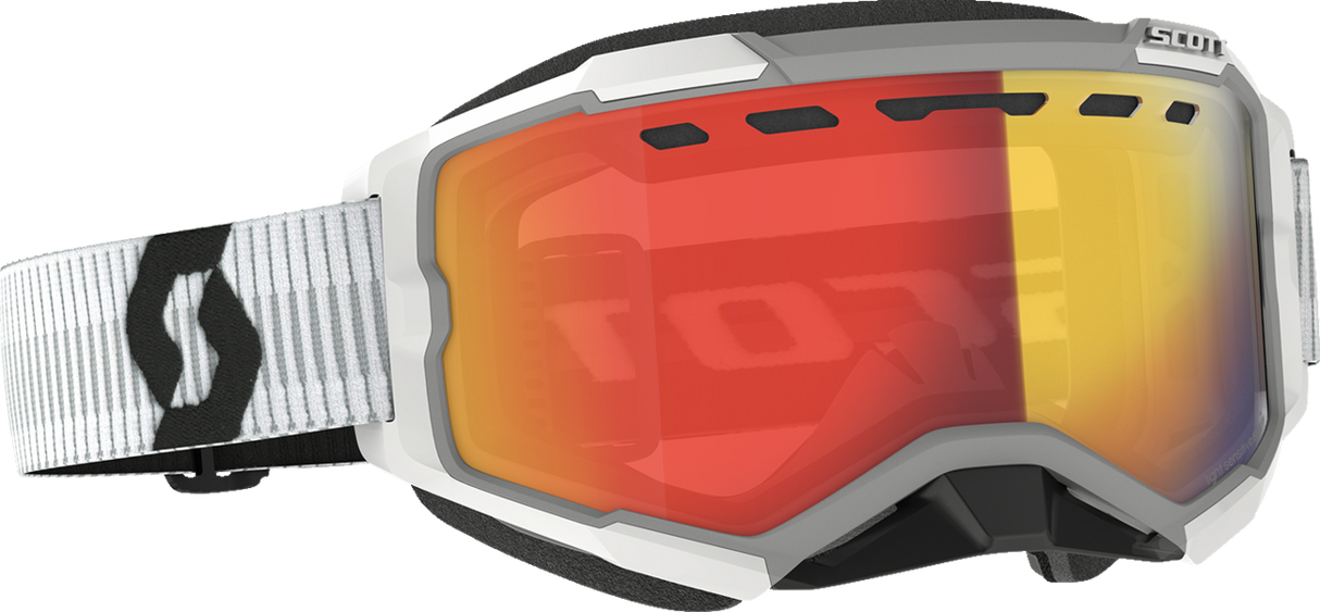 SCOTT Fury Snow Goggles - Light Sensitive - White - Red Chrome 278604-0002341