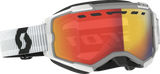 SCOTT Fury Snow Goggles - Light Sensitive - White - Red Chrome 278604-0002341